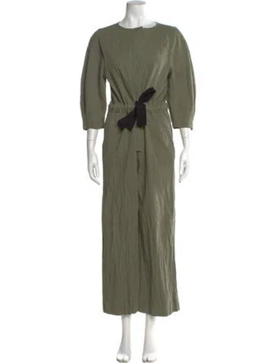 Pre-owned Goop G. Label Bateau Neckline Jumpsuit In Green