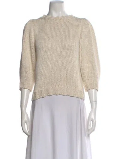 Pre-owned Goop G. Label Bateau Neckline Sweater In Neutral