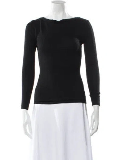 Pre-owned Goop G. Label Cashmere Bateau Neckline Sweater In Black