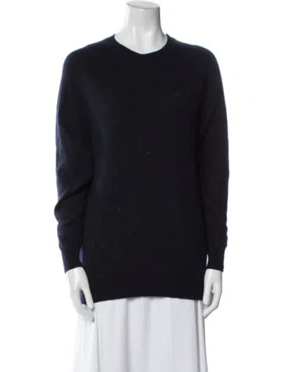 Pre-owned Goop G. Label Cashmere Crew Neck Sweater In Blue