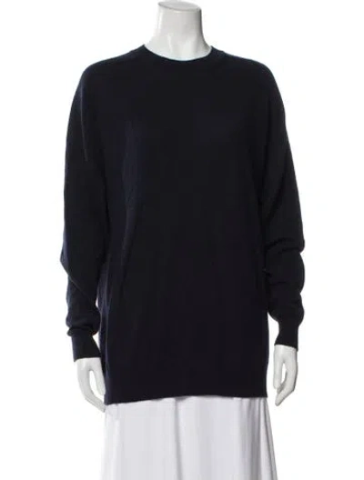 Pre-owned Goop G. Label Cashmere Crew Neck Sweater In Blue
