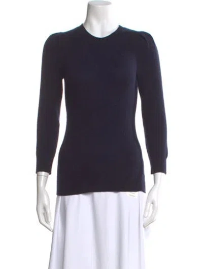 Pre-owned Goop G. Label Cashmere Crew Neck Sweater In Blue