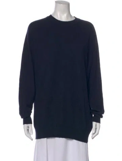 Pre-owned Goop G. Label Cashmere Crew Neck Sweater In Blue