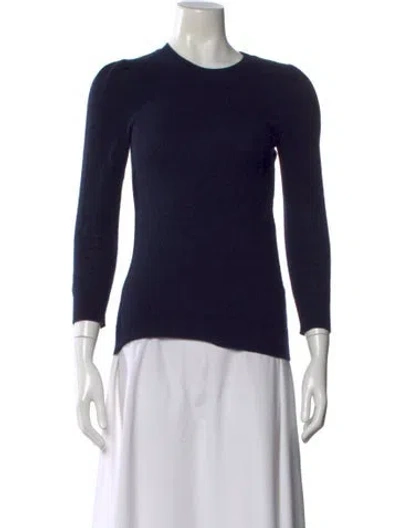 Pre-owned Goop G. Label Cashmere Crew Neck Sweater In Blue