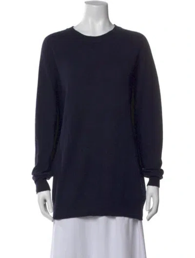 Pre-owned Goop G. Label Cashmere Crew Neck Sweater In Blue