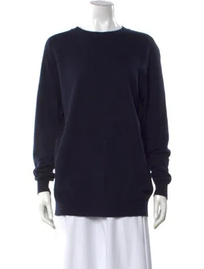 Pre-owned Goop G. Label Cashmere Crew Neck Sweater In Blue