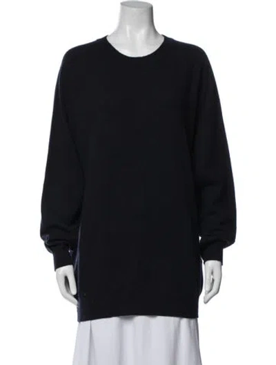 Pre-owned Goop G. Label Cashmere Crew Neck Sweater In Blue