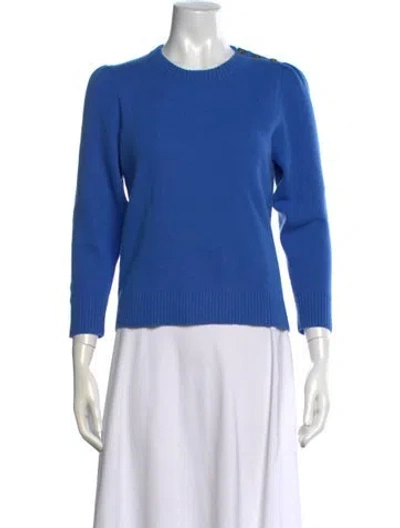 Pre-owned Goop G. Label Cashmere Crew Neck Sweater In Blue