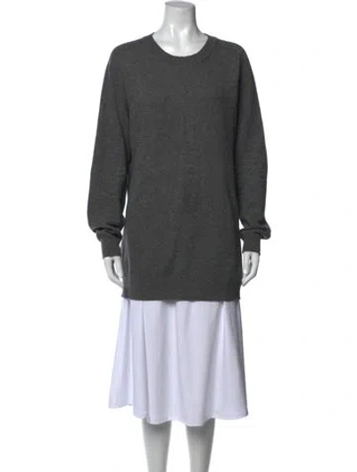 Pre-owned Goop G. Label Cashmere Crew Neck Sweater In Gray