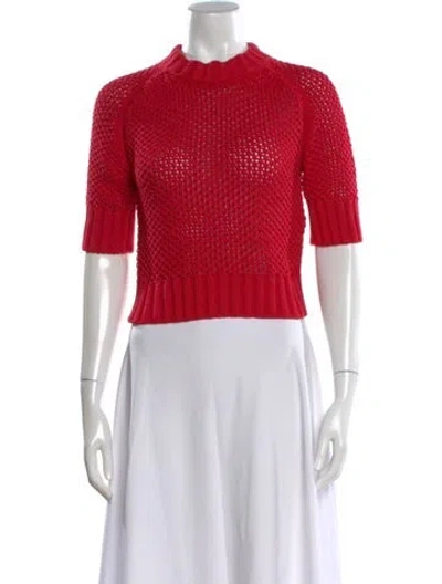 Pre-owned Goop G. Label Cashmere Crew Neck Sweater In Red