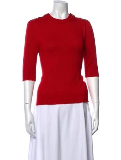 Pre-owned Goop G. Label Cashmere Crew Neck Sweater In Red