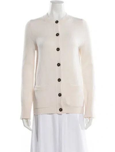 Pre-owned Goop G. Label Cashmere Crew Neck Sweater In White