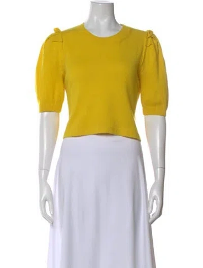 Pre-owned Goop G. Label Cashmere Crew Neck Sweater In Yellow