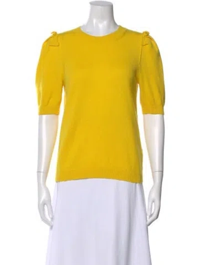 Pre-owned Goop G. Label Cashmere Crew Neck Top In Yellow