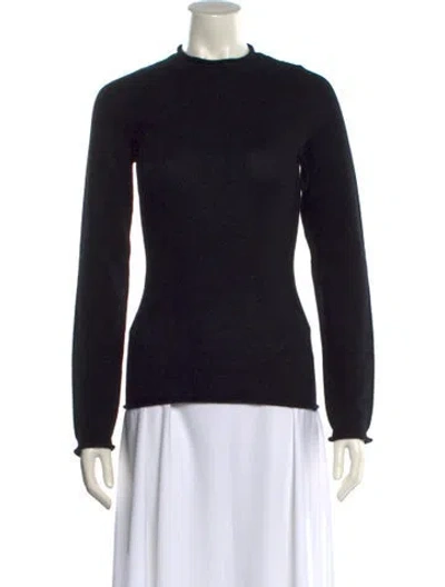 Pre-owned Goop G. Label Cashmere Mock Neck Sweater In Black
