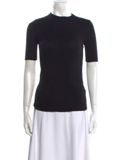 Pre-owned Goop G. Label Cashmere Mock Neck Sweater In Blue