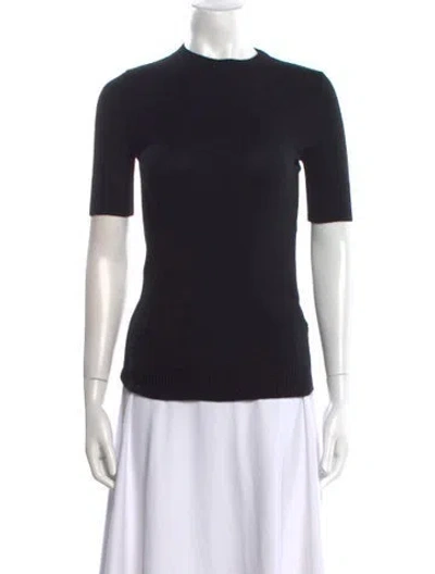 Pre-owned Goop G. Label Cashmere Mock Neck Sweater In Blue