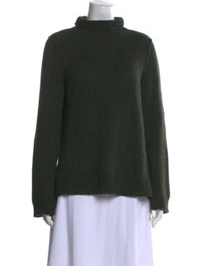 Pre-owned Goop G. Label Cashmere Mock Neck Sweater In Green