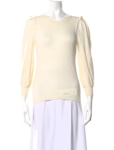 Pre-owned Goop G. Label Cashmere Scoop Neck Sweater In Neutral