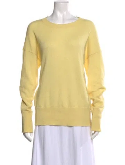 Pre-owned Goop G. Label Cashmere Scoop Neck Sweater In Yellow