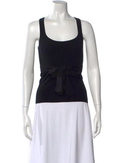 Pre-owned Goop G. Label Cashmere Scoop Neck Top In Black