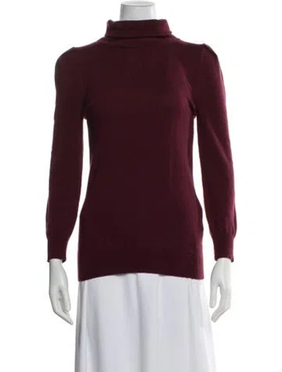 Pre-owned Goop G. Label Cashmere Turtleneck Sweater In Burgundy