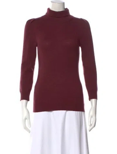 Pre-owned Goop G. Label Cashmere Turtleneck Sweater In Burgundy