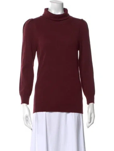 Pre-owned Goop G. Label Cashmere Turtleneck Sweater In Burgundy