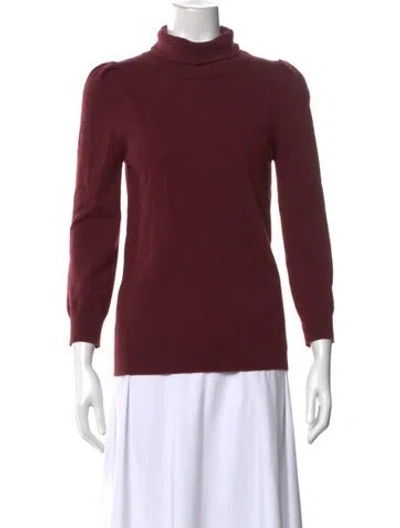 Pre-owned Goop G. Label Cashmere Turtleneck Sweater In Burgundy