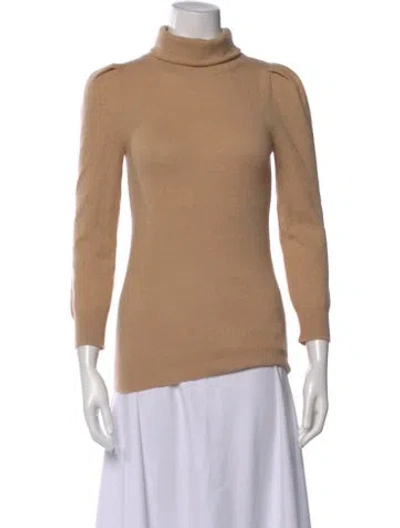 Pre-owned Goop G. Label Cashmere Turtleneck Top In Neutral