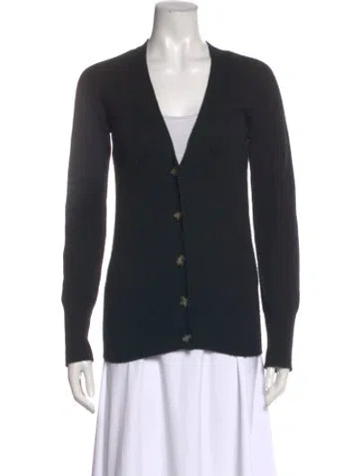 Pre-owned Goop G. Label Cashmere V-neck Sweater In Black