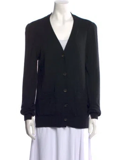 Pre-owned Goop G. Label Cashmere V-neck Sweater In Black