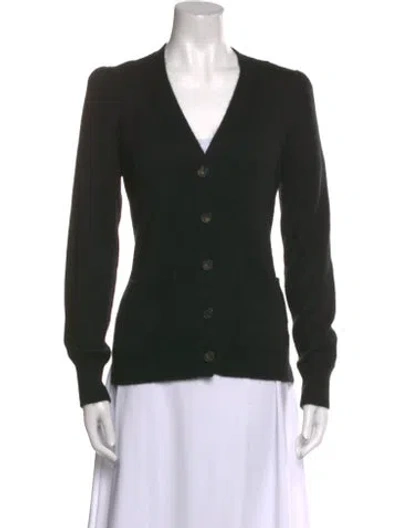 Pre-owned Goop G. Label Cashmere V-neck Sweater In Black