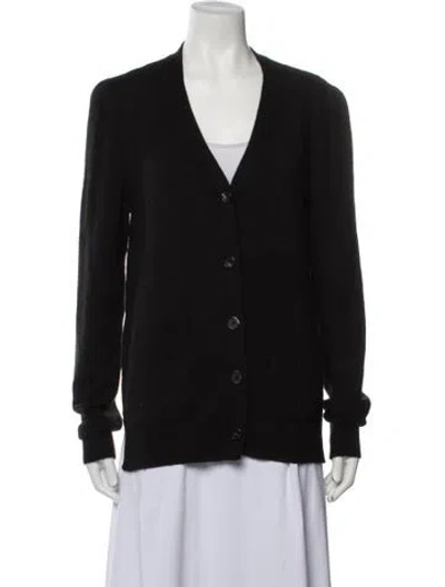 Pre-owned Goop G. Label Cashmere V-neck Sweater In Black
