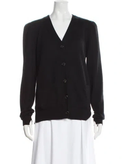 Pre-owned Goop G. Label Cashmere V-neck Sweater In Black