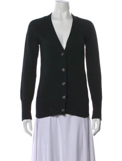 Pre-owned Goop G. Label Cashmere V-neck Sweater In Black