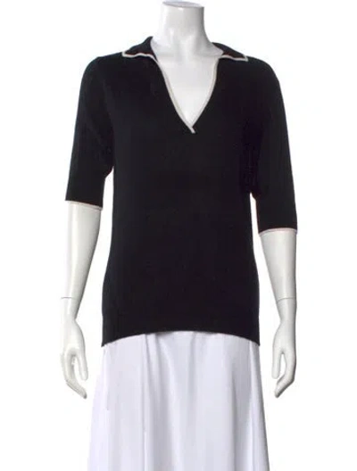 Pre-owned Goop G. Label Cashmere V-neck Sweater In Black