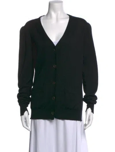 Pre-owned Goop G. Label Cashmere V-neck Sweater In Black