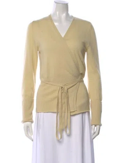 Pre-owned Goop G. Label Cashmere V-neck Sweater In Neutral