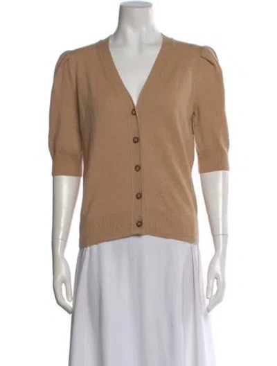 Pre-owned Goop G. Label Cashmere V-neck Sweater In Neutral