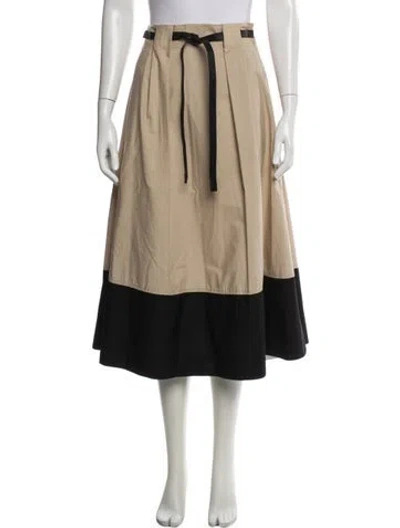 Pre-owned Goop G. Label Colorblock Pattern Midi Length Skirt In Neutral