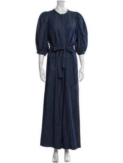 Pre-owned Goop G. Label Crew Neck Jumpsuit In Blue