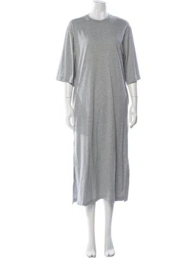 Pre-owned Goop G. Label Crew Neck Long Dress In Gray