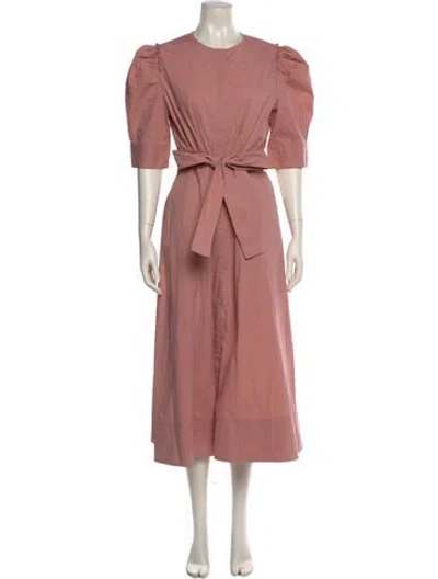 Pre-owned Goop G. Label Crew Neck Long Dress In Pink
