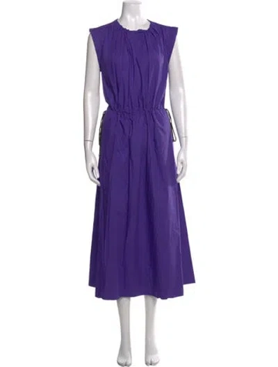 Pre-owned Goop G. Label Crew Neck Long Dress W/ Tags In Purple