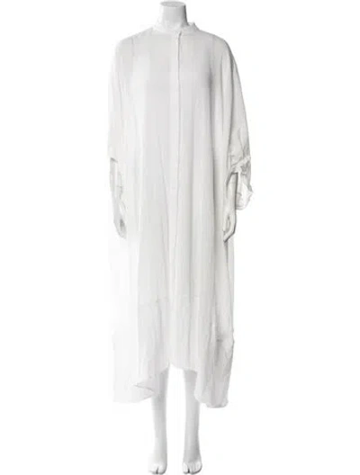 Pre-owned Goop G. Label Crew Neck Long Dress In White