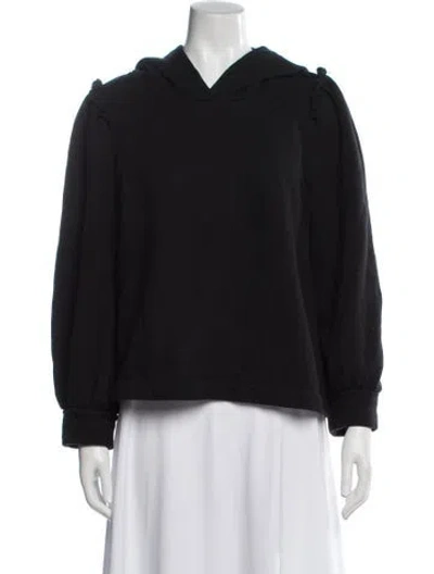 Pre-owned Goop G. Label Crew Neck Long Sleeve Hoodie In Black