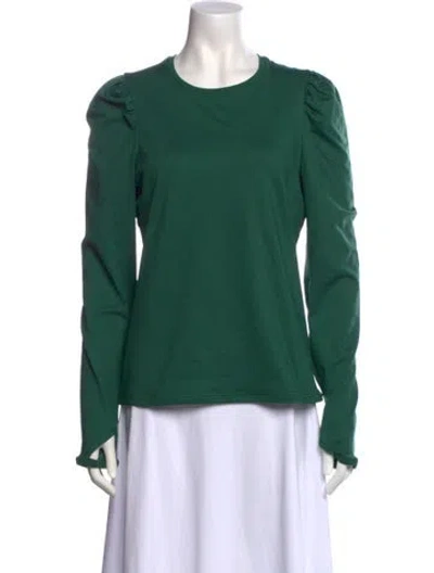 Pre-owned Goop G. Label Crew Neck Long Sleeve Sweatshirt In Green