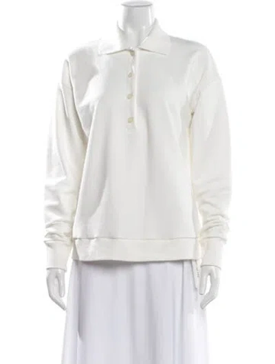 Pre-owned Goop G. Label Crew Neck Long Sleeve Sweatshirt In White