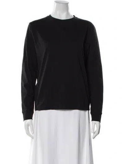 Pre-owned Goop G. Label Crew Neck Long Sleeve Top In Black